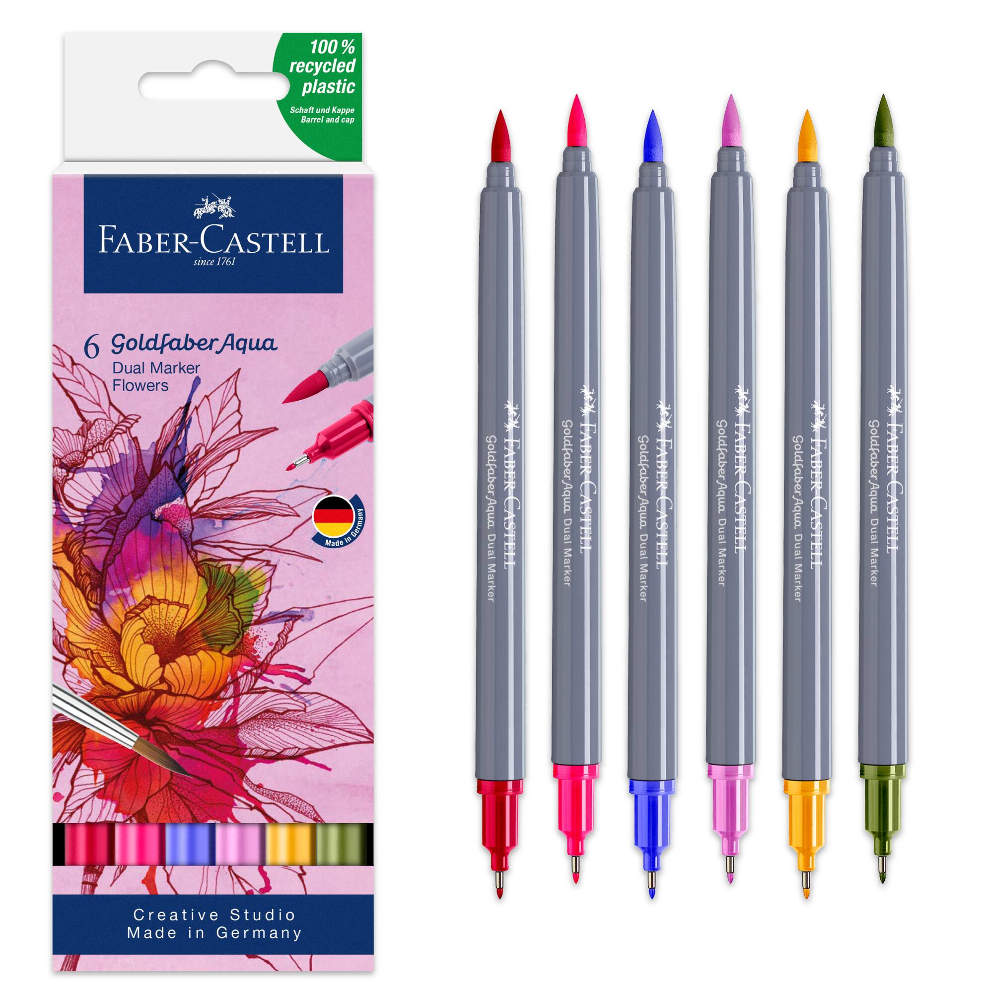 Faber-Castell® Goldfaber Aqua Flowers Dual-Tip Marker Set